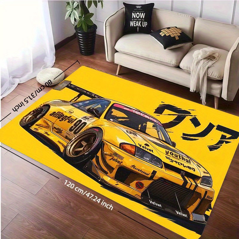 Japanese Home Bathroom Design - Japanse Street Racing Design Area Rug,