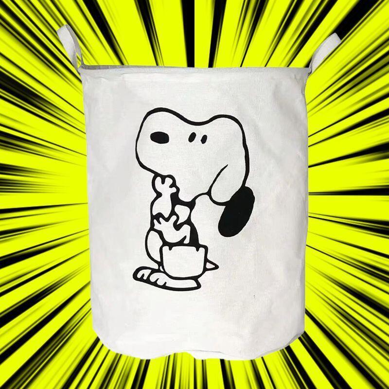 Home Edit Bathroom Organizer - Snoopy katoenen wasmand opvouwbare waterdichte opbergmand