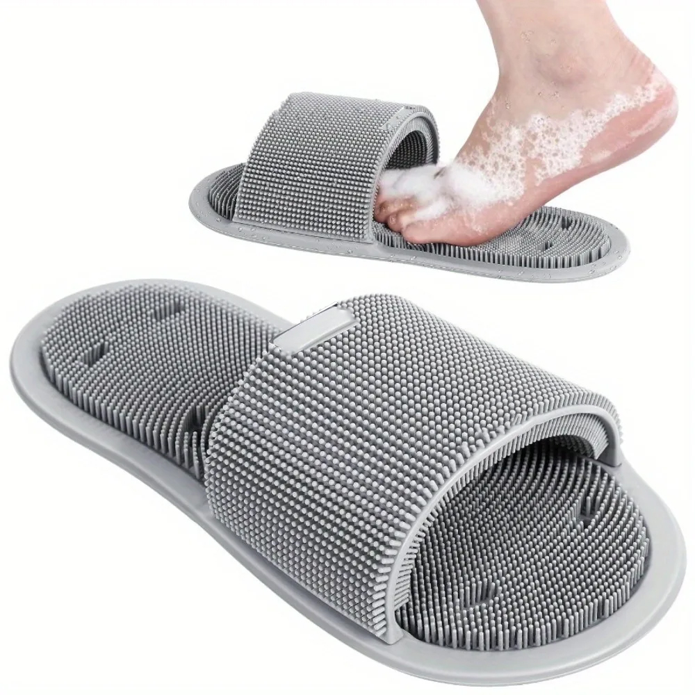 Home Bathroom Cleaning Machine - Siliconen Voetscrubber Borstel Slippers Douche Voetmassager