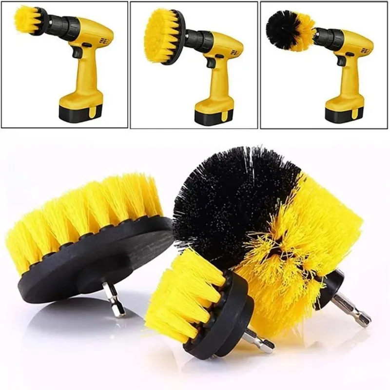 Home Bathroom Cleaning Machine - 3-delige boorborstelset, krachtige reinigingsborstels, gereedschapsset voor