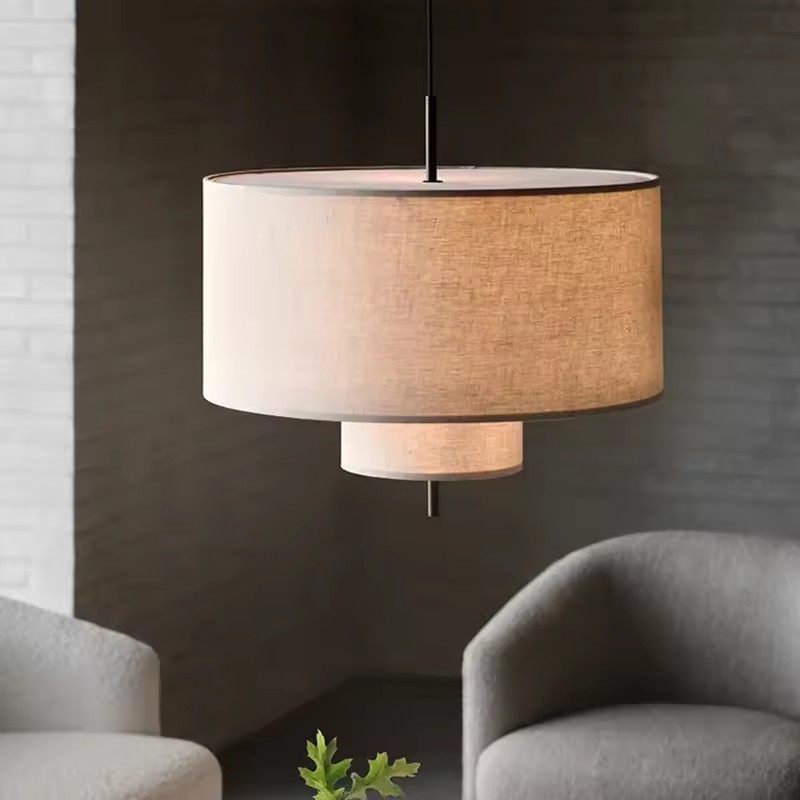 Japanese Home Bathroom Design - ﻿ Wabi Sabi Handgemaakte Faoric Hanglamp