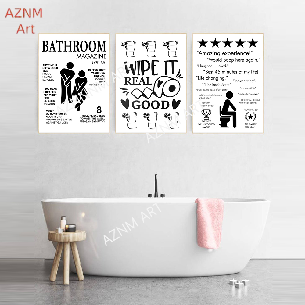 Wall Art Canvas Schilderij Gra - Home Bathroom Toilet recensie en prijs