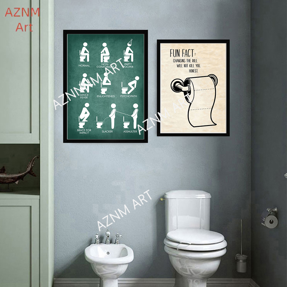 Wall Art Canvas Schilderij Gra - Home Bathroom Toilet recensie en prijs
