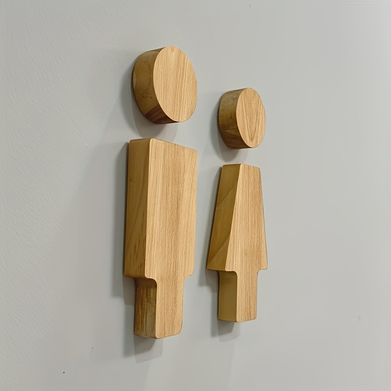 2 stuks houten badkamerbord vo - Home Bathroom Signs recensie en prijs