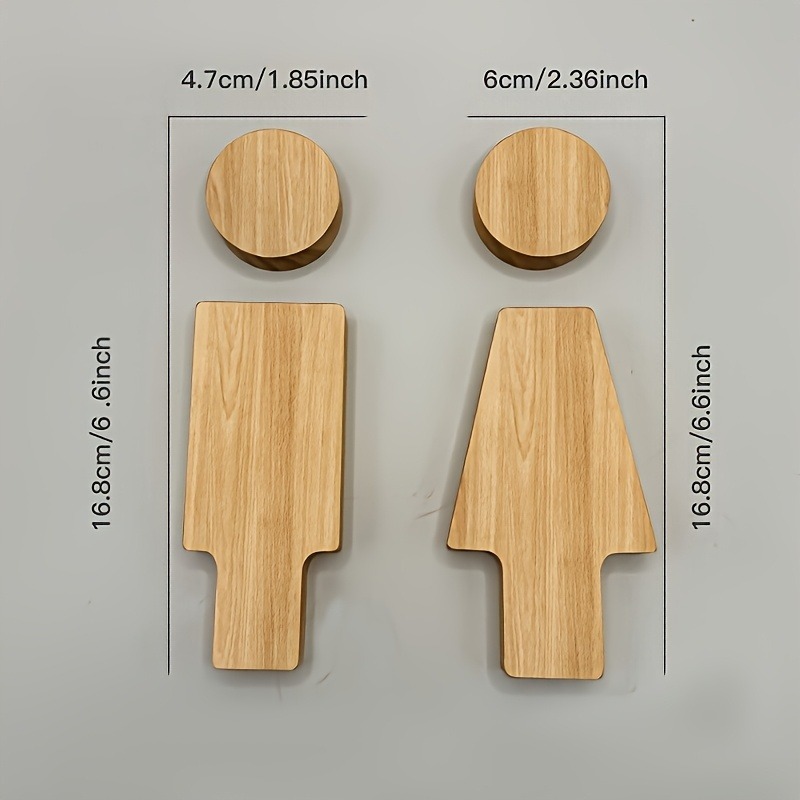 2 stuks houten badkamerbord vo - Home Bathroom Signs recensie en prijs
