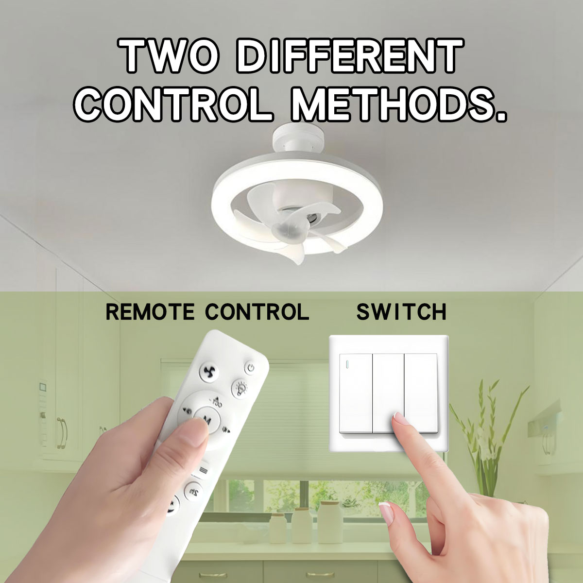 360 ° Roterende E27 plafondven - Home Bathroom Ventilation recensie en prijs