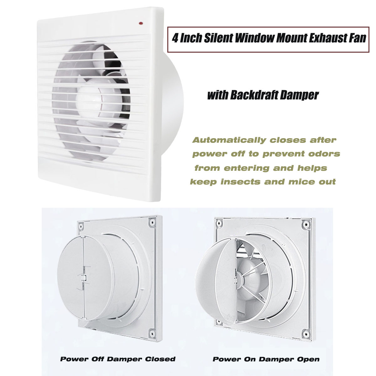 4 inch stille raamventilator m - Home Bathroom Ventilation recensie en prijs
