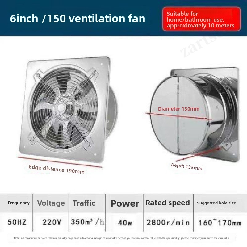 6''8''10'' Booster Fan Extract - Home Bathroom Ventilation recensie en prijs