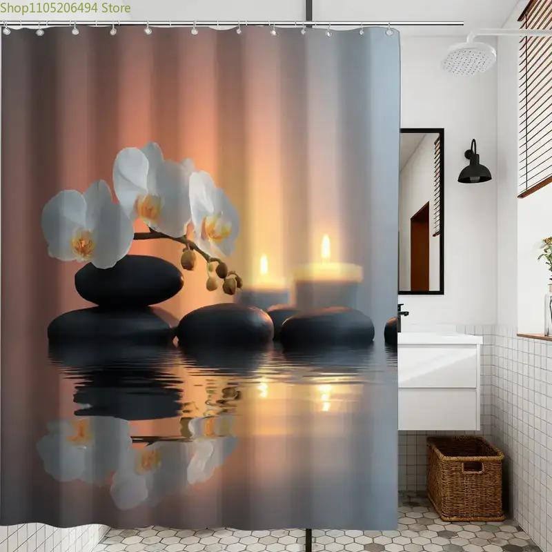 Douchegordijn met Zen Orchidee - Home Bathroom Spa Ideas recensie en prijs